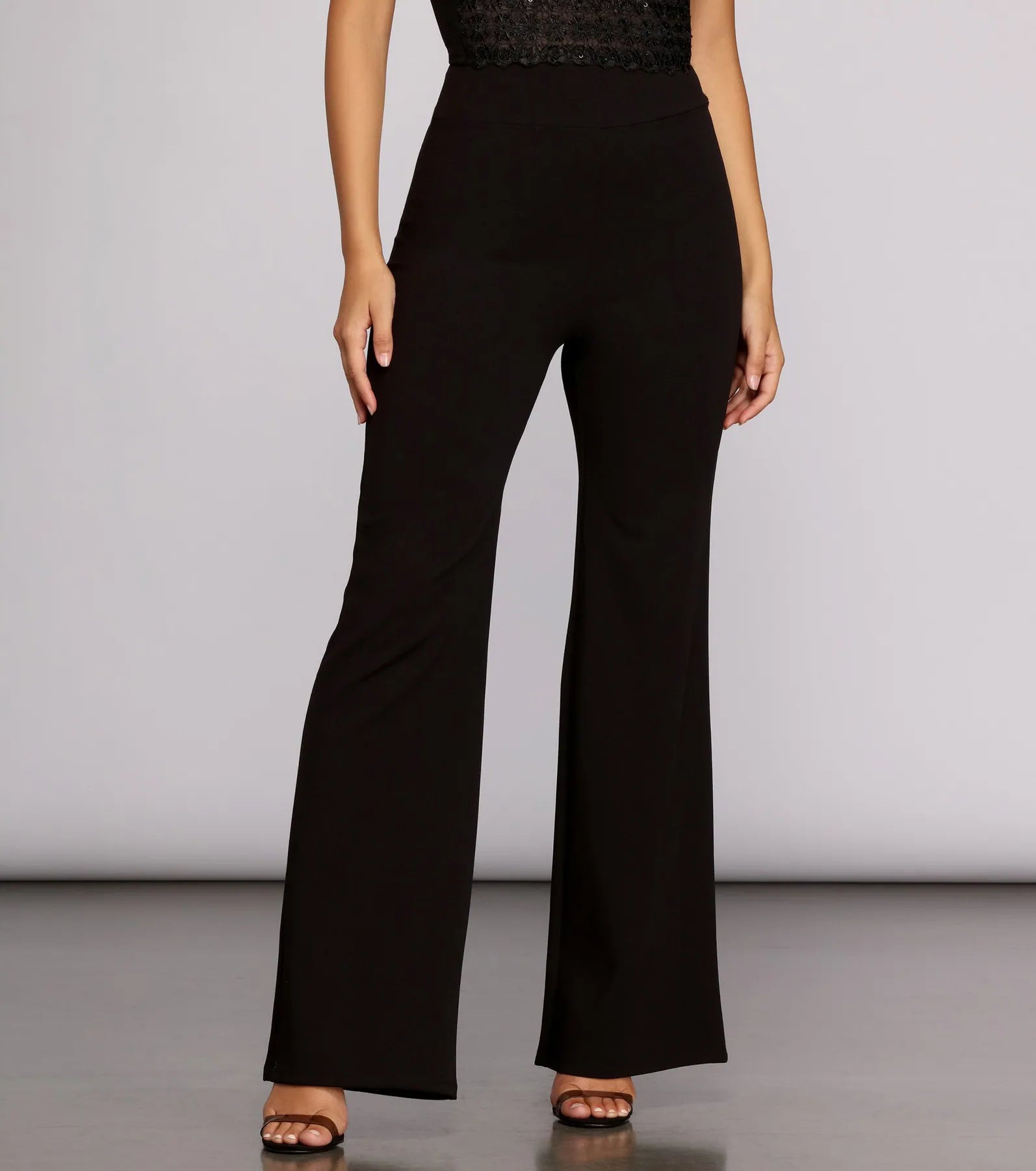 Women's Charming Outfit For Events Minimalist Elegant Style It Up High Waist Pants