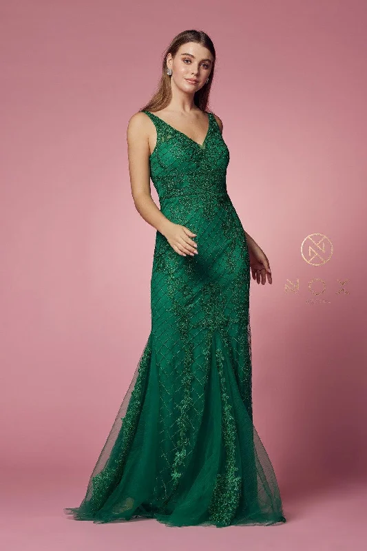 Women's Athleisure Apparel Embrace New Fashion Long Formal Sleeveless Mermaid Prom Dress Green