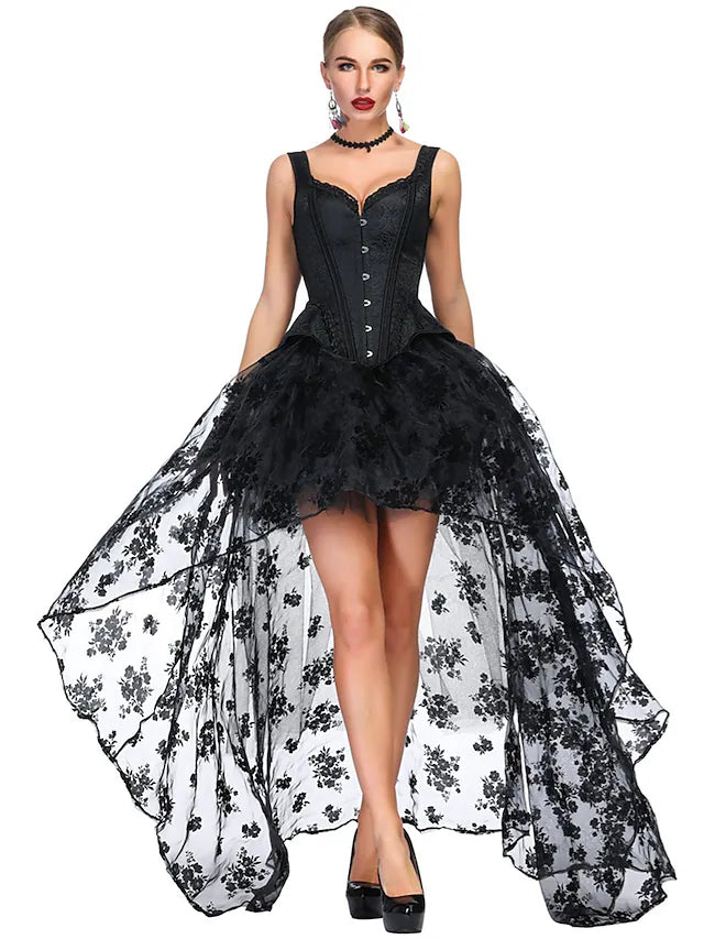 Women's Formal Clothes Great Prices On Feminine Styles Prom Dresses Gothic Dress Masquerade Asymmetrical Sleeveless Spaghetti Strap Lace with Appliques