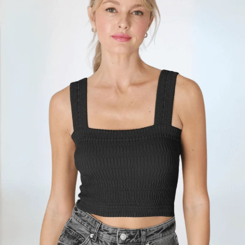 Luxury Women's Clothes Exclusive Discounts Niki Biki Square Neck Base Layer Tank Made in USA