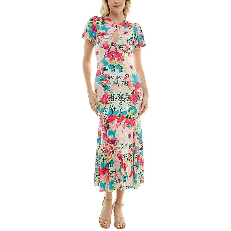 Women's Clothing For Work Chic Wardrobe Essentials Womens Keyhole Casual Midi Dress