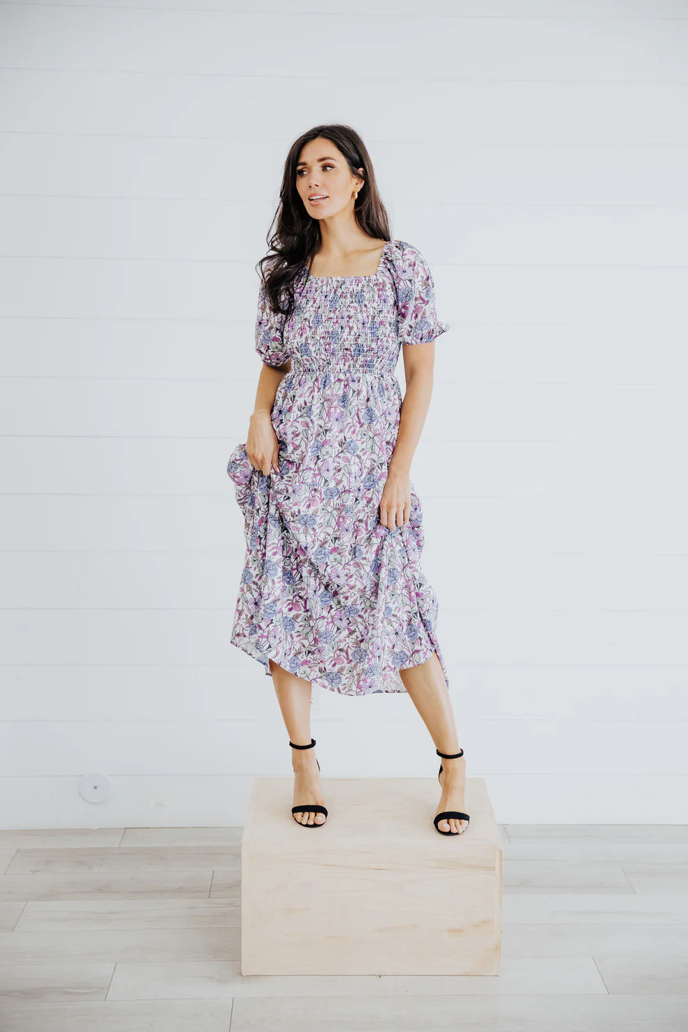 Women's Occasion Wear Clothing Fashion Forward The Indigo Maxi Dress in Painted Posies FINAL SALE