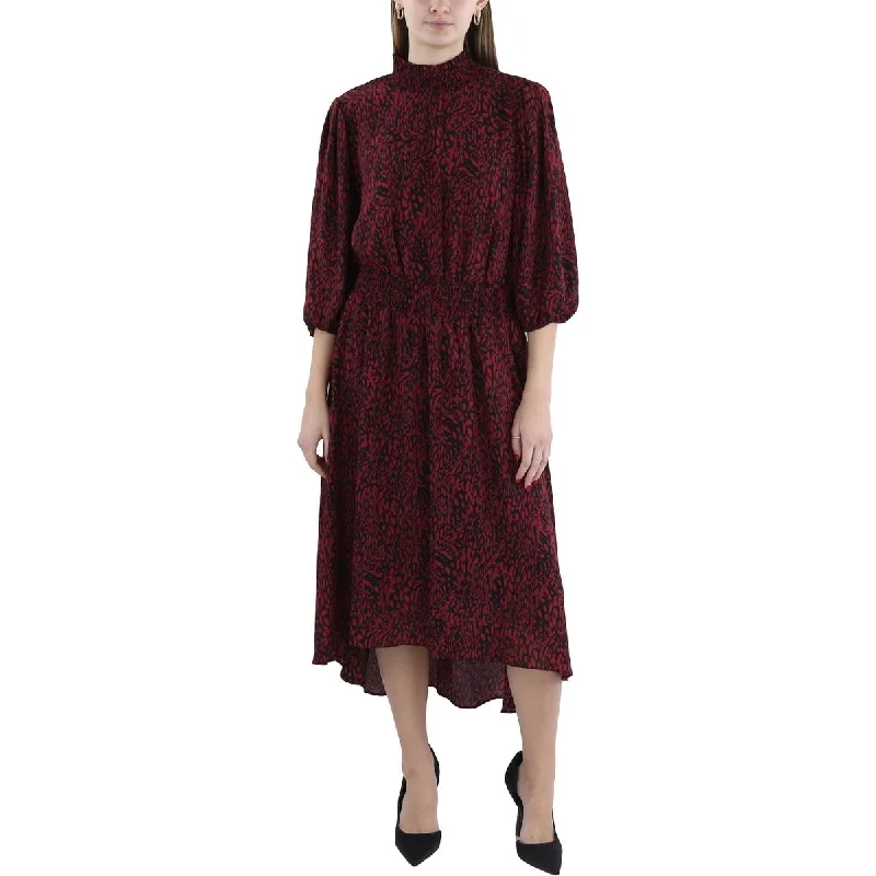 Vintage-Inspired Women's Apparel Trendy Aesthetics Womens Crepe Printed Midi Dress