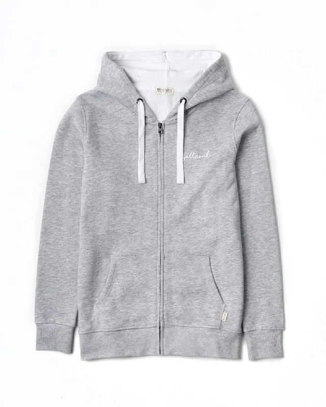 Casual Chic Women's Clothes Seize Bargains Velator - Womens Zip Hoodie - Grey