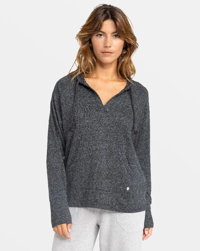 Casual Attire For Women Dreamy Aesthetic Destination Surf Hoodie - Anthracite