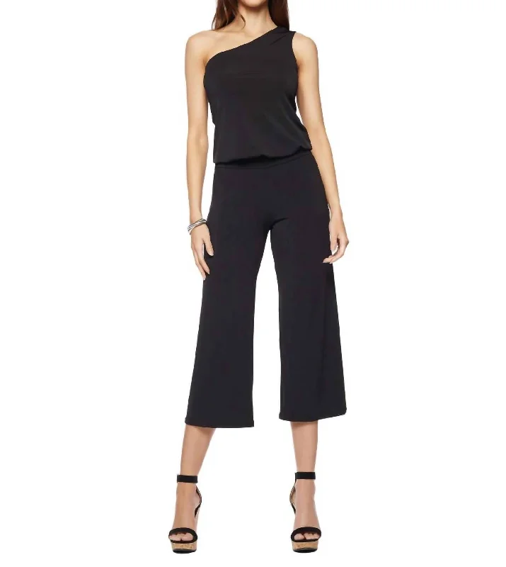 Women's Stylish Vacation Attire Limited Styles Presence Jumpsuit In Black