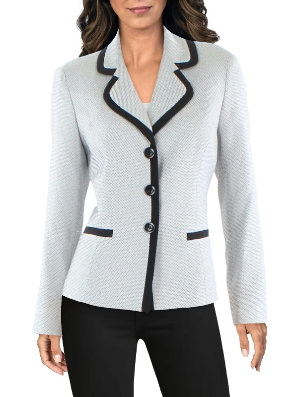 Women's Elegant Evening Attire Clearance Sale, All Cheap Petites Womens Woven Contrast Trim Suit Jacket