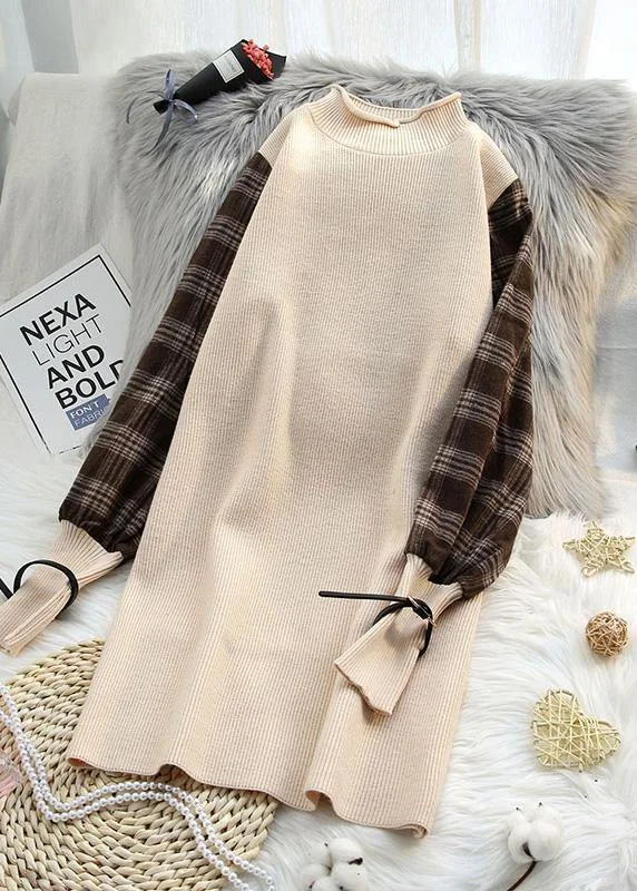 Women's Sporty Clothes Winter Warm - Up Sale Comfy beige clothes patchwork sleeveless trendy plus size spring knitwear