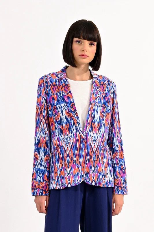 Women's Professional Garments Hurry Before It's Gone Lili Sidonio Multi Coloured Graphic Printed Blazer