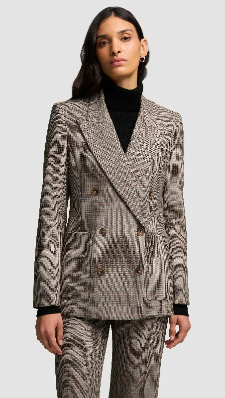 Women's Formal Clothes Elegant Attire For The Modern Lady Chelsea Blazer in Wool Blend | Plaid Houndstooth