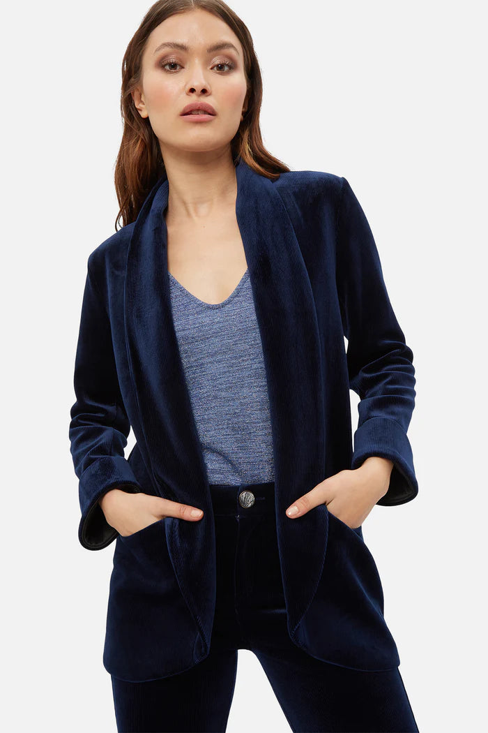 Women's Festive Attire Casual Chic Traffic People Velvet Cord Boyfriend Jacket