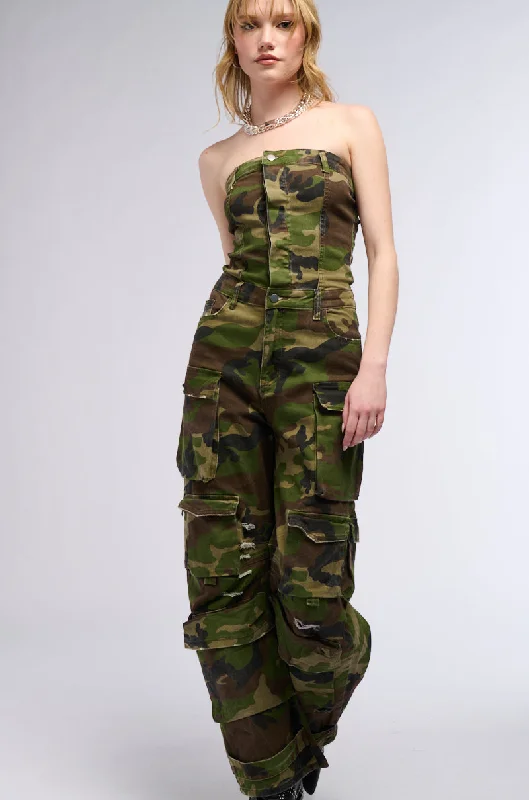 Women's Fashionable Attire For Work Special Occasion Wear OFF DUTY CAMO JUMPSUIT