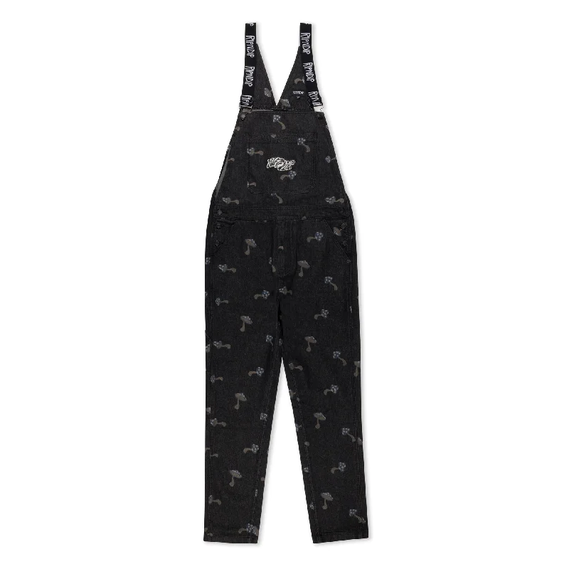 Women's Fashionable Attire For Work Effortless Everyday Wear Euphoria Denim Overalls (Black)