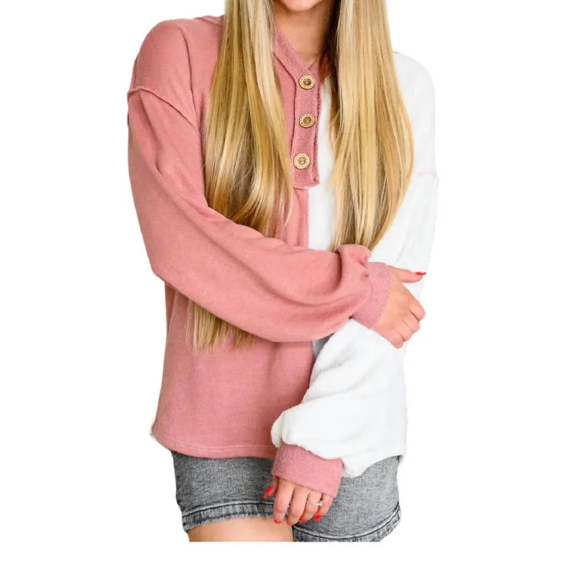 Women's Luxury Apparel Special Offer Best On The Block Hoodie In White And Pink