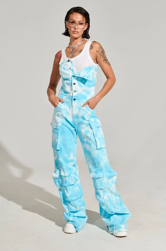 Stylish Women's Attire Limited - Time Bundle HEAD IN THE CLOUDS DENIM JUMPSUIT