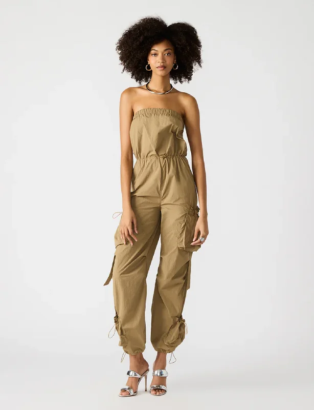 Women's Holiday Attire Fashion Deal Kylo Jumpsuit, Oak Buff