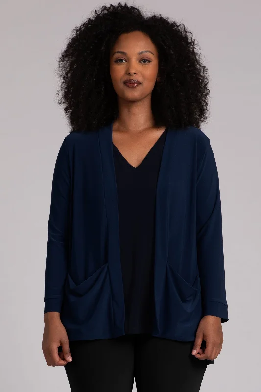 Women's High-Fashion Garments Travel Essentials Core Cardigan | Navy