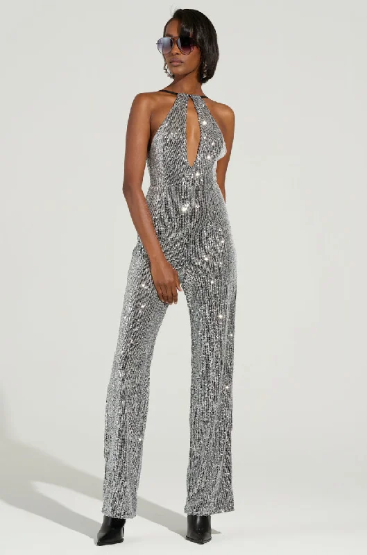 Women's Evening Apparel Runway Inspired Wear CAN'T MISS ME SEQUIN JUMPSUIT