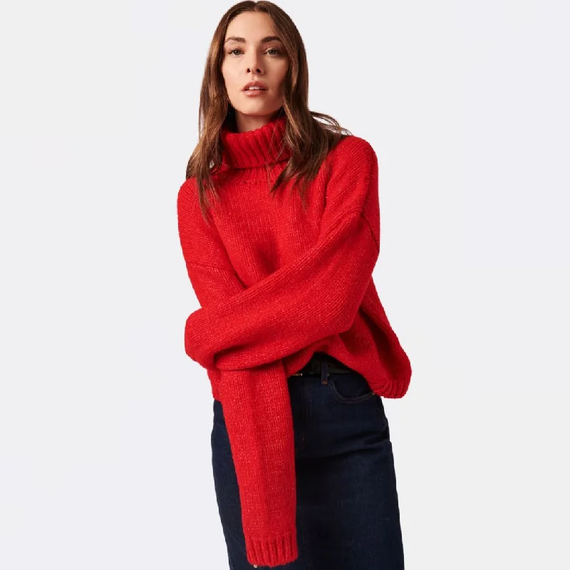 Women's Plus-Size Garments Buy More, Save More Amelie Turtleneck (Scarlet)