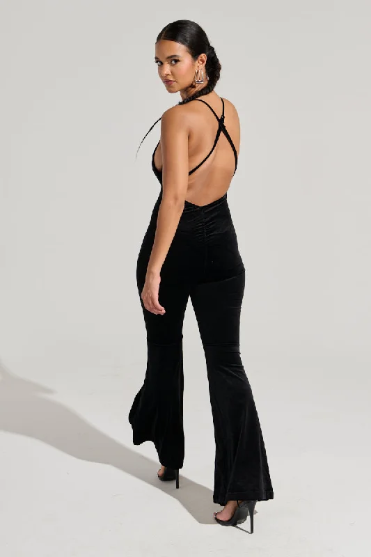 Women's Comfortable Garments Limited-Time Offer HEY GIRL HEY VELVET JUMPSUIT