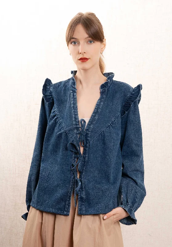 Affordable Luxury Women's Garments Exquisite Women's Wear Sale Denim Jacket R1109 Blue